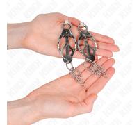 KINK Pinzas Para Pezones Con Cadenas Plateadas - Diseño Elegante Para Estimulación Sensorial