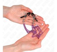 KINK Pinzas Para Pezones Con Triple Cadena Violeta - Estimulación Sensorial Para Nuevas Experiencias