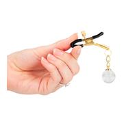 KINK Pinzas Para Pezones Doradas - Accesorio Elegante Con Colgante De Vidrio Para Experiencias Únicas