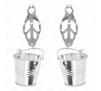 KINK Pinzas Para Pezones Estilo Japonés - Diseño Elegante Con Cubos Plateado Para Placer Sensible