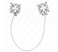 KINK Pinzas Para Pezones Flor Metálica Con Cadena - Estimulación Sensorial Con Diseño Elegante