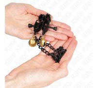 KINK Pinzas Para Pezones Planas Negras - Diseño Elegante Con Cascabel Y Cadena Para Placer Sensorial