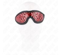 KINK Venda Con Patrón De Diamantes Rojo - Antifaz Elegante Para Juegos De Rol Con Estilo