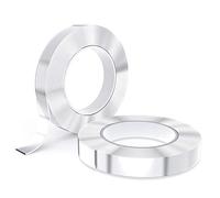 kinkaivy Cinta adhesiva de doble cara, extrafuerte, 10 m, cinta nana, no deja marcas, lavable, cinta adhesiva transparente, impermeable, antideslizante, multifuncional