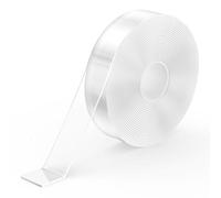 kinkaivy Cinta Doble Cara Extrafuerte, 5 m Cinta Adhesiva de Doble Cara, Transparente, Sin Dejar Rastro, Extraíble, Resistente, 2 cm de Ancho