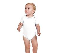 KINKIES Body manga corta para Bebés - Mono comodín Bebé unisex de algodón, cómodo, suave, cálido y tacto agradable (12 Meses, Blanco)