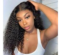 Kinky Curly Lace Front Wig Human Hair 13x4 Glueless Wigs Pre Plucked with Baby Hair 30 Inch HD Deep Jerry Curly Lace Frontal Wigs 150% Density Full and Thick