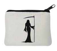 Kinky Grim Reaper Art - Monedero de neopreno (10 x 11 cm), color blanco, White, Talla única