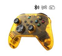 KINMRIS G6 Mando Inalámbrico para Juegos, Mando Portátil, 5 Modos, Gamepad con Botones Personalizables, Compatible con Bluetooth & Multi-Plataforma (Amarillo Translúcido, Mando Portátil)