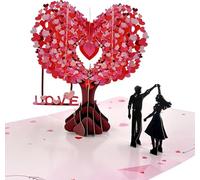 Kinoco Tarjeta Pop Up 3D, Día de San Valentín y Cumpleaños de boda, Tarjeta de cumpleaños, esposa, marido, él, pareja; Regalo ideal para bodas, cumpleaños románticos, cumpleaños, San Valentín