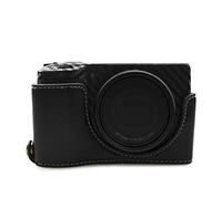 kinokoo Funda inferior para Ricoh GR III de piel sintética, media funda GR III/GR 3 Grip Case, Negro auténtico, Clásico