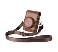 kinokoo Funda para cámara Ricoh GR/GR II/GR III/GR IIIx/GR IV, Estuche de Cuero PU para cámara GR GR II GR III GR III X GR IV con Correa para el Hombro, Estuche de Transporte GR Estilo Retro - Café