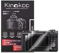 kinokoo Protector de pantalla para cámara Canon G7X III/Powershot V1 Vlog, 0,25 mm, dureza 9H, película de vidrio templado G7X Mark III / V1, sin burbujas y antiarañazos, fácil instalación (3 paquetes