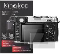 kinokoo Protector Film Pantalla para Fujifilm X100S/X100 Cámara Digital - 0,25 mm Dureza 9H para Fuji X20/X10/X-E1 Vidrio Templado Película - sin Burbujas & Antiarañazos (2 unidades)