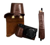 kinokoo Sony A6400 Funda Protectora de Cuero PU Compatible para Sony A6400 A6100 A6000 A6300 con cámara de Lente de 16-50 mm Café