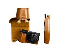 kinokoo Sony A6400 Funda Protectora de Cuero PU Compatible para Sony A6400 A6100 A6000 A6300 con cámara de Lente de 16-50 mm Marrón