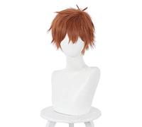 Kinoshita Kazuya Cosplay Peluca Anime Rent a Girlfriend Marrón Claro Mullido Corto Pelo Sintético Resistente al Calor Kazuya Kinoshita Wi