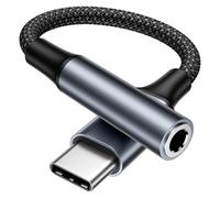 KINPEE Adaptador USB C para Jack de 3,5 mm, Adaptador Tipo C para Jack 3,5 mm Nylon Adaptador Auriculares Tipo C com iPhone 17/16/15/Pro Max/15 Pro/15 Plus, Galaxy S25 S24 S23 S22, iPadad, iPad