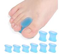 Kinretixia® 8 uds Gel-separadores de dedos, silicona suave, suavizador de uñas, separador de dedos, alivio cómodo del dolor de pies, corrector (4 pares)