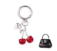 Kinretixia Kirschen Llavero Bolso Monedero Encantos para Bolsos, Dulce Atractivo Y2K Llavero Cereza Accesorios Idea de Regalo de Cumpleaños
