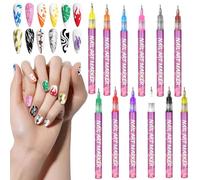kinrguiyuez Marcadores de esmalte de uñas, 12 colores, bolígrafos de arte para uñas, marcadores de pintura de uñas, para mujeres, niñas, novia, hija, principiantes, vacaciones, Navidad, cumpleaños