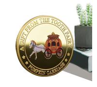 kinrguiyuez Moneda de metal - Moneda de recuerdo de recompensa de dientes perdidos - Recuerdo de recuerdo del tesoro coleccionable de hadas de los dientes para niños y niñas colección