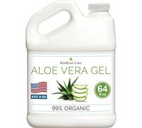 KinRose Care Organic Aloe Vera Gel Bulk - Half Gallon - for Face, Skin, Hair & Sunburn Relief From 100 Percent Pure Aloe Vera - Cold Pressed, Vegan, Unscented - Made in USA (64 Fl Oz)