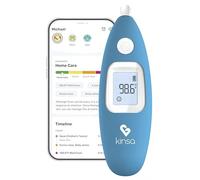 Kinsa - Termómetro digital inteligente de oído para fiebre, preciso, rápido, termómetro infrarrojo médico para bebés, niños, adultos, aprobado por la FDA para lecturas de temperatura corporal