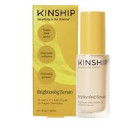 Kinship Brightwave - Suero con 10% de vitamina C + péptidos, desvanece las manchas oscuras, reduce las líneas finas y los frizes, cara brillante, rellena y lisa, colágeno vegano, cuidado de la piel
