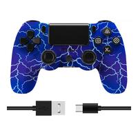 Kinsi Gamepad inalámbrico Compatible PS4 Batería 600mAh Doble Vibración Alta Sensibilidad Azul
