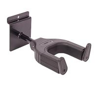 Kinsman KWH6 Auto Lock Slatwall - Percha corta para guitarra, color negro
