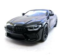 Kinsmart BMW M8 Competition Black Red 5 """" 1:36 Scala Die Cast Model Model Toy Auto con Azione pullback