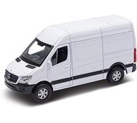 Kinsmart Compatible con Mercedes-Benz Sprinter 2020 White Delivery Van de metal fundido a escala 1:43