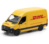 KiNSFUN DHL Mercedes-Benz Sprinter - Furgoneta de carga de juguete a escala 1:46 de 5 pulgadas
