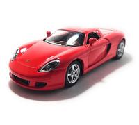 KiNSMART - Porsche Carrera GT Red 12.7 cm escala 1:36 modelo de metal fundido a presión de juguete súper deportivo