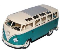 Kinsmart Volkwagen T1 - Coche de camión (1950-1967, modelo Carsonline, modelo de autobús, modelo T1, color verde y blanco)