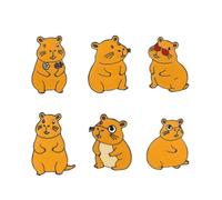 KINSPON Bonito broche de metal con diseño de Capybaras para expresar estilos individuales, Metal