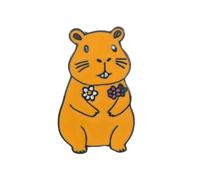 KINSPON Bonito broche de metal con diseño de Capybaras para expresar estilos individuales, Metal