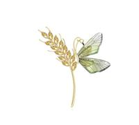 KINSPON Broche de mariposa a la moda, broche de solapa para vestido, prendedor, prendedor, joyería, A, Aleación, acrílico, diamantes de imitación