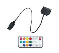 KINSPON Convertidor Iluminación Computadora 15 Pin Power Que Admite Más 10 Efectos Color A Través del Adaptador LED Multicolor Remoto
