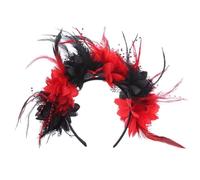 KINSPON Headwear - Diadema de flores de imitación para el pelo, banda lateral fina con forma de flor de imitación para niñas, diadema de Halloween