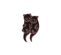 KINSPON Precioso broche de bloque de hielo para abrazar a las nutrias de mar que abrazan la mano, pin de solapa de moda, Metal