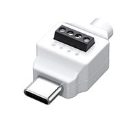 KINSPON USB C Male A 5/4PIN Conectores Sin Soldadura para Soporte Reparación Cables Rápidos 65 W Capacidad Carga Adaptador Cables USB C Soldadura Soldadura