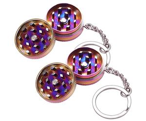 Kinstecks 2 piezas molinillo de hierbas Mini molinillo de especias de aluminio molinillo de especias perfecto para el entusiasta que desea excelencia culinaria-colorido