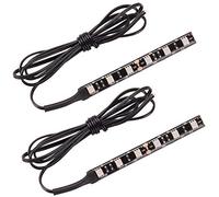 Kinstecks 2pcs 6LEDS Indicadores de Motocicleta Barra de luz LED Indicador de señal de giro12V Universal para Motocicletas ATVS Scooters Vehicles-Ámbar