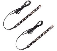 Kinstecks 2PCS 9LEDs Motocicleta LED Barra de Luces de Tira Indicador de señal de Giro Luz Intermitente Luces de Tira Placa de Licencia Luz de Tira