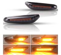 Kinstecks 2PCS LED Luz de señalización de flujo lateral Luz indicadora de giro para B-M-W 1 3 5 Series E81 E82 E87 E88 E90 E91 E92 E93 E46 NUR BJ E60 E61 X3 E83