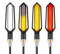 Kinstecks 4PCS Indicadores de motocicleta Gire las luces de señalización Luces de circulación diurna Luces de freno 12V para motocicleta