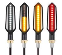 Kinstecks 4PCS Indicadores de motocicleta Luces de giro intermitentes Luces de circulación diurna Luces de freno 12V para motocicleta