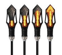 Kinstecks 4PCS Indicadores de Motocicleta Luces de señal de Giro de Motocicleta Indicadores de Giro Indicadores de Giro 12V 12LEDs para Motocicleta LED Ámbar